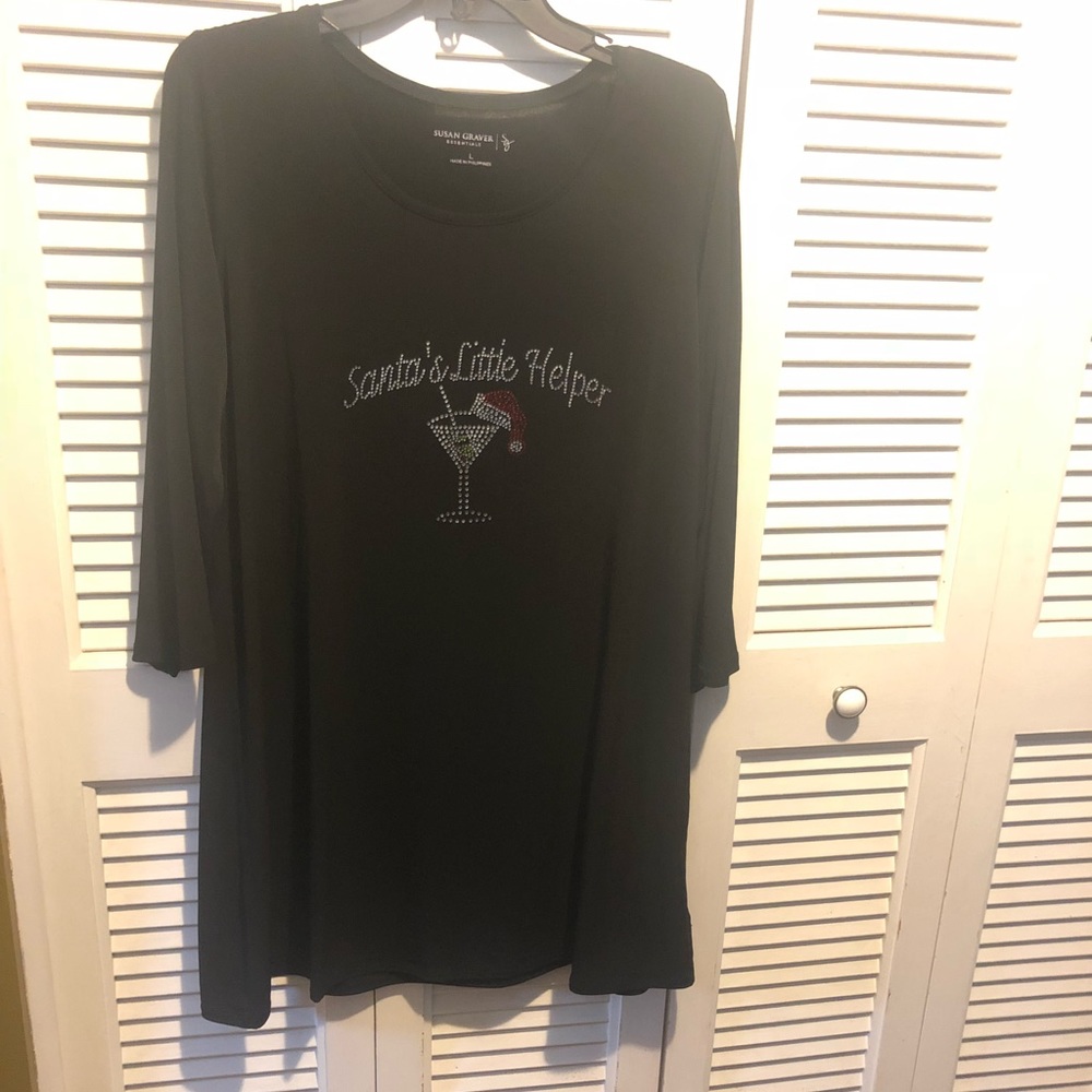 Christmas Rhinestone shirt tunic